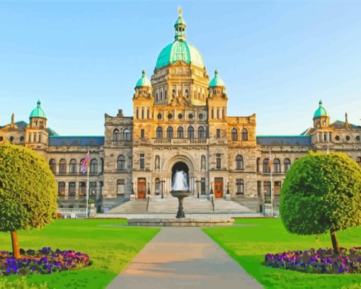 Vancouver British Coumbia Parliament paint by numbers