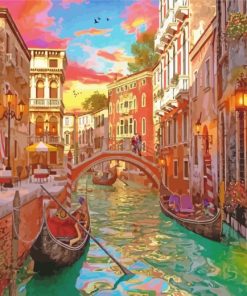 Aesthetic Canal In Venice paint by numbers