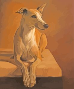 Portrait Of Whippet Dog paint by numbers