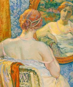 Woman In The Mirror Art paint by numbers