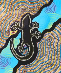 Aboriginal Lizard Reptile paint by numbers