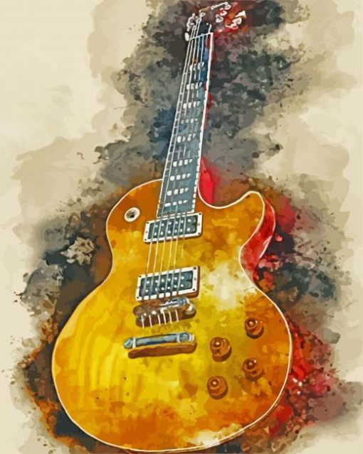 Aesthetic Abstract Guitar Art paint by numbers