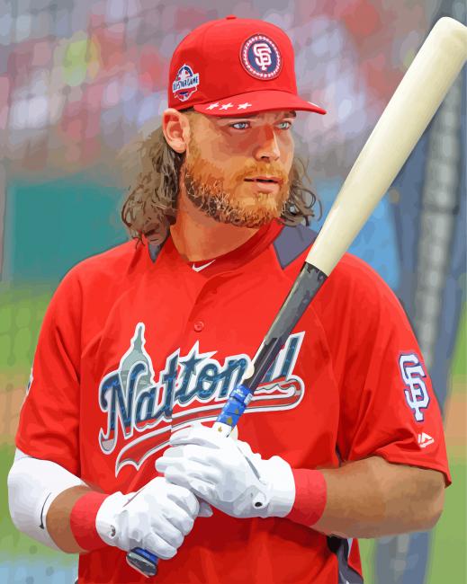 Aesthetic Brandon Crawford paint by numbers