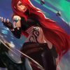 Cute Erza Scarlet Character paint by numbers