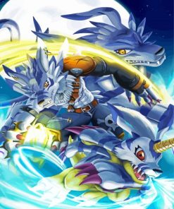 Gabumon And Garurumon paint by numbers