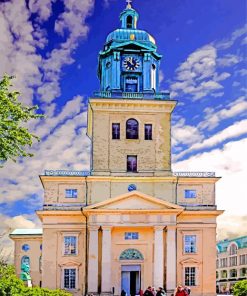 Gothenburg Cathedral Sweden paint by numbers