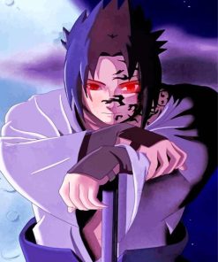 Aesthetic Sasuke Anime paint by numbers