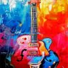 Abstract Electric Guitar Art paint by numbers