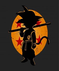 Son Goku Silhouette paint byb numbers