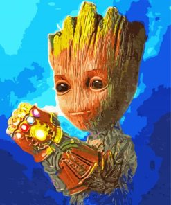 Aesthetic Baby Groot paint by numbers