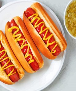 Tasty Hotdogs paint by numbers