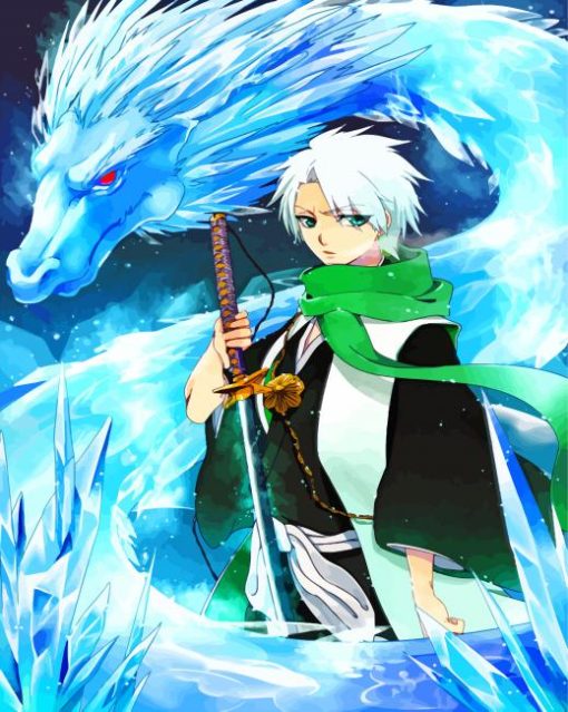 Hitsugaya Japanese Character paint by numbers