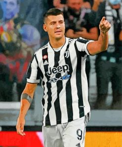 Alvaro Morata Juventus paint by numbers