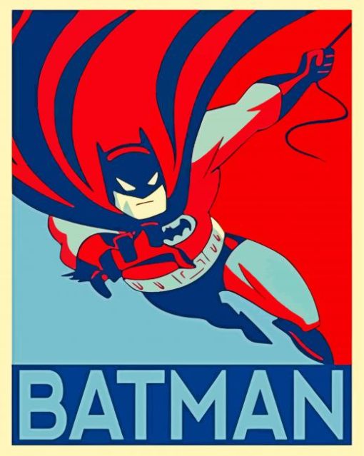 Batman Illustration Poster paint by numbers