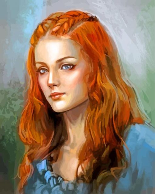 Gorgeous Ginger Woman paint by numbers