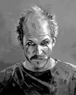 Black And White Floki paint by numbers