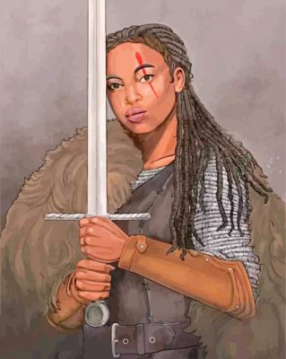 Black Warrior Lady paint by numbers