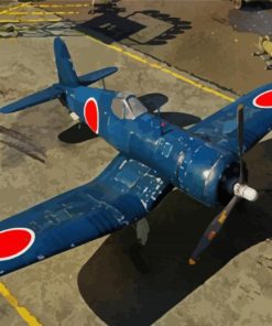 Blue Vought F4U Corsair paint by numbers