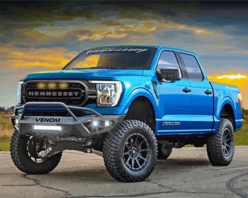 Blue F150 Ford Car paint by numbers