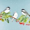 Cap Chickadee In Snow paint by numbers