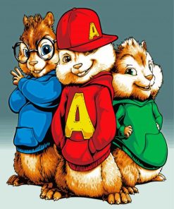 Chipmunks Animations paint by numbers