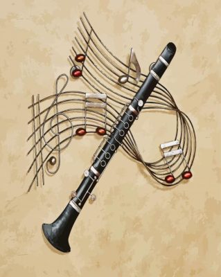 Clarinet Musical Instrument paint by numbers