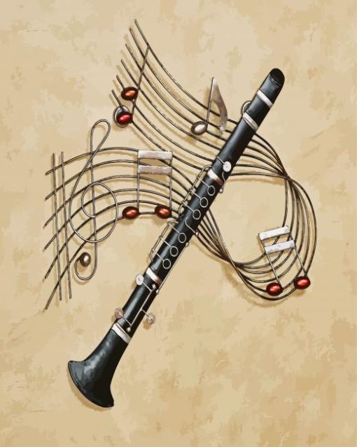 Clarinet Musical Instrument paint by numbers