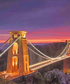 Clifton Suspension Bridge At Sunset paint by numbers