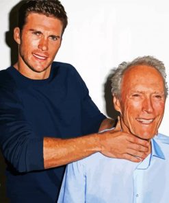 Scott And Clint Eastwood paint by numbers