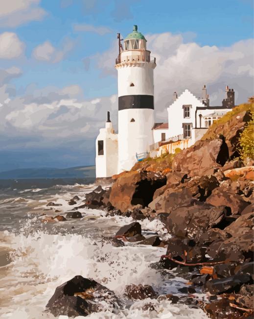 Aesthetic Cloch Lighthouse paint by numbers