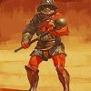 Cool Gladiator Man paint by numbers