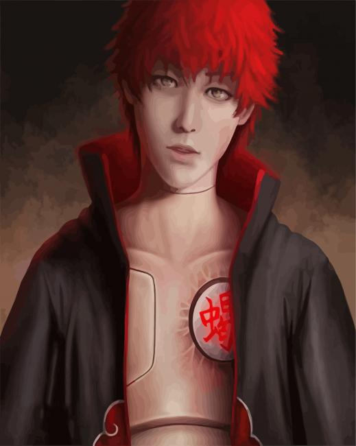 Cool Sasori Naruto paint by numbers