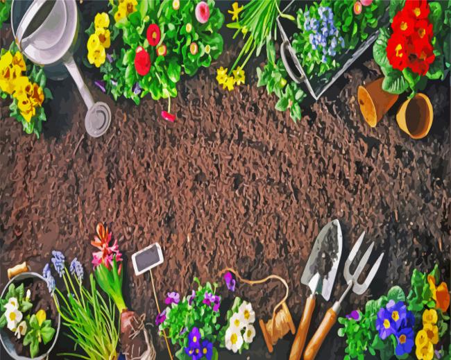 Cool Gardening paint by numbers