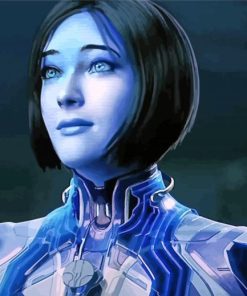 Cortana Halo paint by numbers