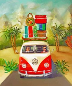 Couple In Volkswagen paint by numbers