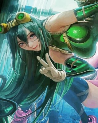 Tsuyu Asui Girl Anime paint by numbers