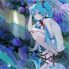 Hatsune With Umbrella paint by numbers
