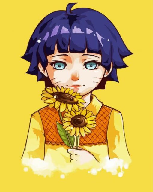 Himawari Uzumaki paint by numbers