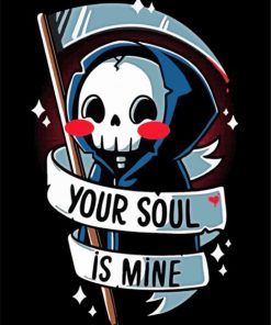 Cute Grim Reaper paint by numbers