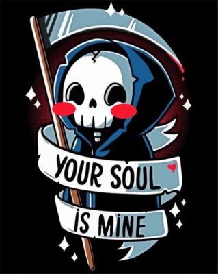 Cute Grim Reaper paint by numbers