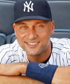 Derek Jeter Player paint by numbers