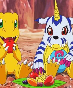 Agumon And Gabumon Characters paint by numbers