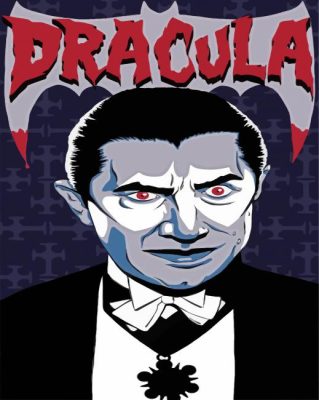 Dracula illustration paint by numbers