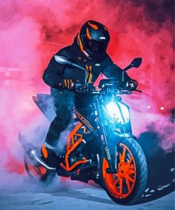 Duke Ktm Pink Smoke paint by numbers