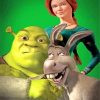 Shrek Fiona And Donkey paint by numbers