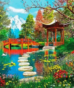 Aesthetic Fuji Gazebo paint by numbers