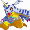 Gabumon Digimon paint by numbers