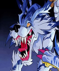 Garurumon Anime paint by numbers