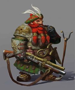 Ginger Warrior Dwarf paint by numbers