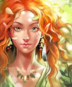 Beautiful Ginger Woman paint by numbers